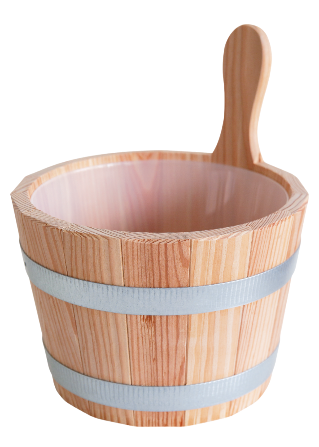 Sauna-bucket with handle stave